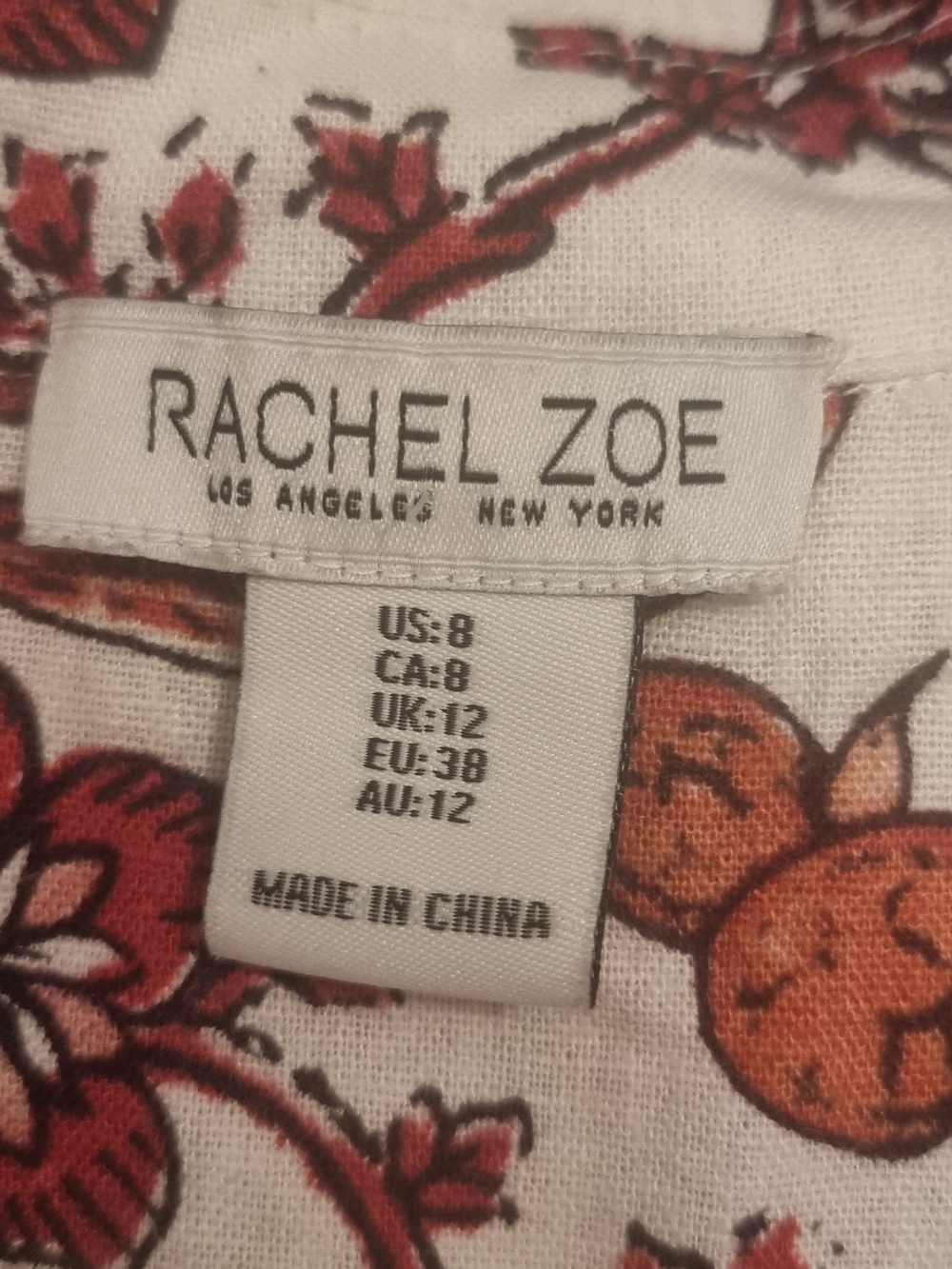 Rachel Zoe Cream Romper with Rust Floral Print - Picture 8 of 16